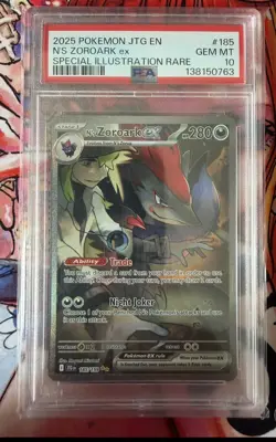 Pokemon TCG N's Zoroark EX Journey Together SIR 185/159 Gem Mint PSA 10 - Image 1