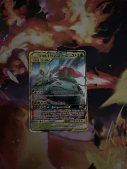 Celebi & Venusaur GX 1/181 2019 S&M Team Up Pokemon Card Ultra Rare Full Art Nm - Image 1