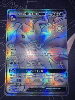Pokemon Alolan Ninetales GX TCG Full Art Holo Card SV53/SV94 NM Condition/ Mint - Image 1