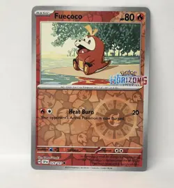 Pokemon TCG Fuecoco Pokemon Horizons Spamped Reverse Holo Promo 029/191 - Image 1