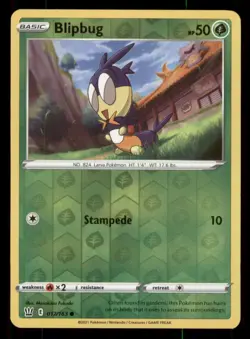 Blipbug Reverse Holo Battle Styles #017/163 Common Pokemon LP - Image 1