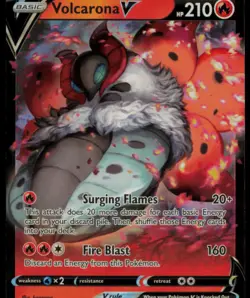 Volcarona V 021/203 Holo V Rare Evolving Skies Pokemon Near Mint - Image 1