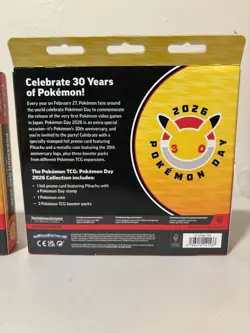 Pokemon TCG Pokemon Day 2026 Collection Box Pikachu Promo Coin 2 Boxes - Image 3