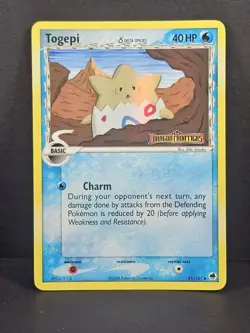 Pokemon TCG Togepi 41/101 Dragon Frontiers Delta Species Reverse Holo (LP) - Image 1