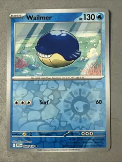 Pokemon TCG * Journey Together 040/159 Wailmer C REVERSE HOLO * UNG NM FRESH PK - Image 1