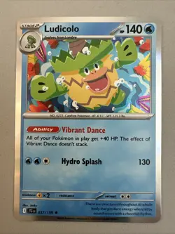 Pokemon TCG * Journey Together 037/159 Ludicolo RARE HOLO * FRESH PK - Image 1