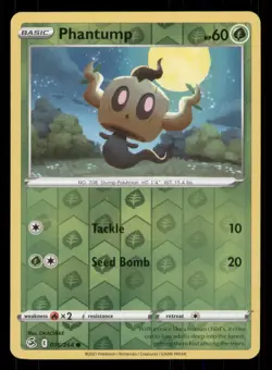 Phantump SWSH08: Fusion Strike #016/264 Common Reverse Holo Pokemon LP - Image 1