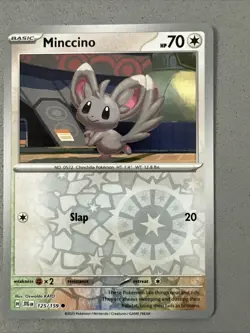 Pokemon TCG * Journey Together 125/159 Minccino C REVERSE HOLO * UNG NM FRESH PK - Image 1