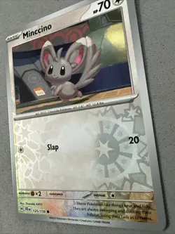Pokemon TCG * Journey Together 125/159 Minccino C REVERSE HOLO * UNG NM FRESH PK - Image 2