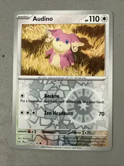 Pokemon TCG * Journey Together 124/159 Audino C REVERSE HOLO * UNG NM FRESH PK - Image 1