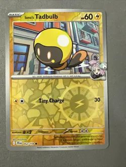 Pokemon TCG * Journey Together 052/159 Iono's Tadbulb C REVERSE HOLO * NM - Image 1