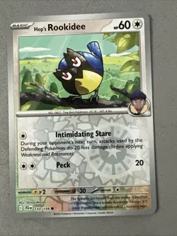 Pokemon TCG * Journey Together 133/159 Hop's Rookidee Common * UNG NM FRESH PK - Image 1