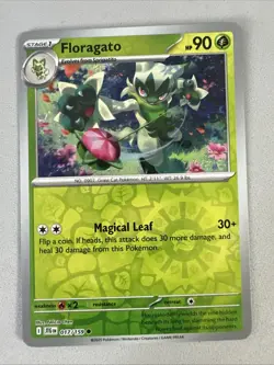 Pokemon TCG * Journey Together 017/159 Floragato Common REVERSE HOLO * FRESH PK - Image 1