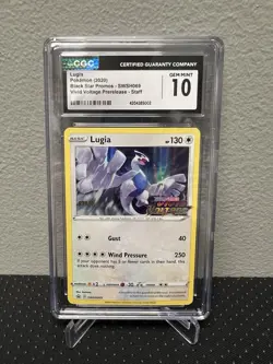 CGC 10 Lugia Black Star Promo SWSH069 2020 English Prerelease Staff Holo - Image 1