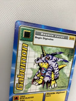 Gabumon St-05 Rookie 1st Edition Unlimited Digimon CCG 1999 Bandai Toei Card - Image 3