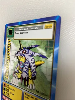 Gabumon St-05 Rookie 1st Edition Unlimited Digimon CCG 1999 Bandai Toei Card - Image 4