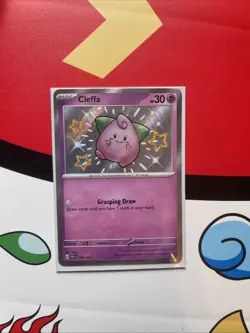 Pokemon TCG Paldean Fates Cleffa Holo Card 150/091 Baby Shiny - Image 1