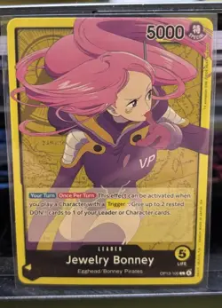 Bandai One Piece Jewelry Bonney Leader OP13-100 promo card - Image 1