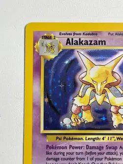 **** Alakazam Holo Rare - Base Set 2 - 1/130 Pokemon Card - LP/NM - Image 2