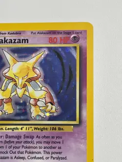 **** Alakazam Holo Rare - Base Set 2 - 1/130 Pokemon Card - LP/NM - Image 3
