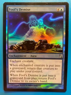 MTG 1x FOIL Fool's Demise # 64 Time Spiral Magic the Gathering Card x1 LP - Image 1