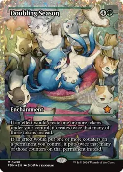 MTG English Doubling Season (Showcase) (Fracture Foil) NM Foil Foundations - Image 1