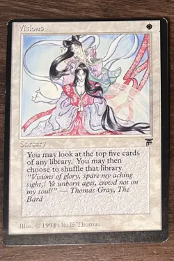 MTG Misprint / Miscut Magic The Gathering Card Visions From Legends Expansion - Image 1