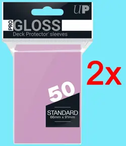 100 Ultra Pro Gloss Pink Standard Card Sleeves Deck Protectors mtg ccg tcg - Image 1