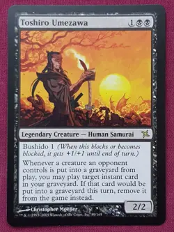 Magic The Gathering BETRAYERS OF KAMIGAWA TOSHIRO UMEZAWA black card MTG - Image 1