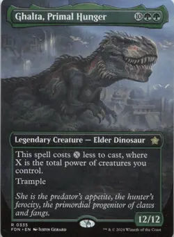 Ghalta, Primal Hunger (Borderless) - Normal NM MTG Foundations pack fresh edh - Image 1