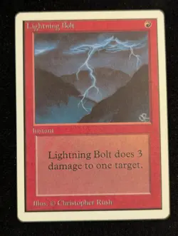 Lightning Bolt - Unlimited - LP - MTG - Magic The Gathering - Red - Instant - Image 1