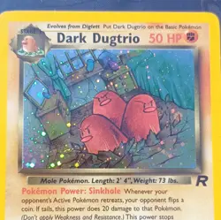 Dark Dugtrio 6/82 Team Rocket Holo 2000 EN 50HP Pokemon TCG - Image 2