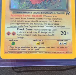 Dark Dugtrio 6/82 Team Rocket Holo 2000 EN 50HP Pokemon TCG - Image 3