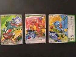 Pokemon First Partner Illustration Collection Series 1 Kanto Gen 1 Starters Set - Image 1