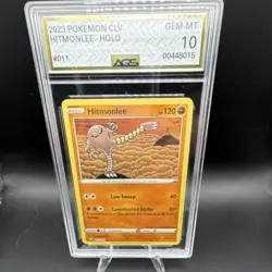 Hitmonlee 011 Clv: 2023 Pokemon TCG Holo AGS Graded GEM-MT 10 Basic Fighting - Image 1