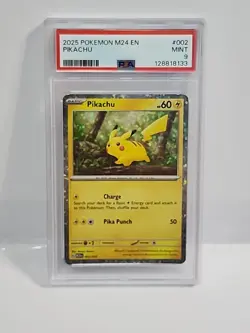 Pokemon M24 002/015 - McDonald's 2024 Pikachu Holo - PSA MINT 9 - Image 1