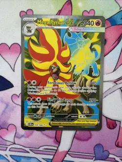 Pokemon Mega Pyroar ex 99/86 Full Art Double Ultra Rare Chaos Rising ME04 - Image 1