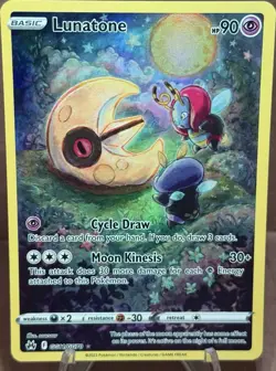 Pokemon Lunatone GG11/GG70 Crown Zenith Galarian Gallery Full Art Holo EN - Image 1