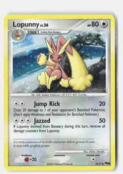 Lopunny 9/17 Uncommon POP Series 9 Pokemon Holo Heavily Played Midori Harada - Image 1