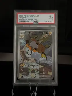 Pokemon Sv02: Paldea Evolved Raichu Holo Illustration Card 211/193 PSA 9 Mint - Image 1