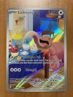 Pokemon Lickitung Temporal Forces Illustration Rare Full Art 180 NM Fast Ship - Image 1
