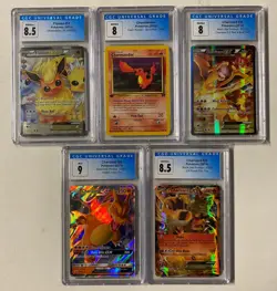 Pokemon TCG: Flareon EX, Charmander 1st Edition, Charizard XY Promos Graded CGC - Image 1
