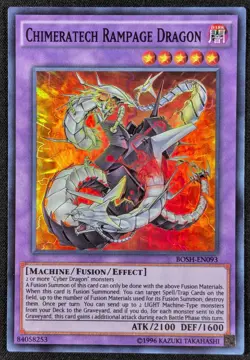 Chimeratech Rampage Dragon 1996 Super Rare Yugioh Card BOSH-EN093 (NM) - Image 1