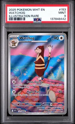 Pokemon TCG Watchog 153/086 White Flare Illustration - Image 1