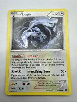 Lugia 78/124 Fates Collide LP Non Holo Rare Pokemon TCG - Image 1