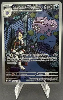 Pokemon - Team Rocket's Weezing 199/182 Sv10: Destined Rivals - NM - Image 1