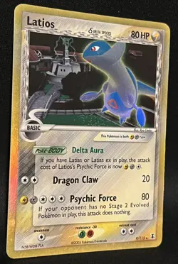 Pokemon Latios (Delta Species) 9/113 - Reverse Holo 2005 - Image 3