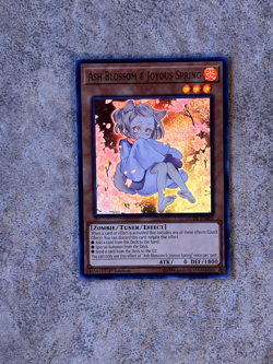 Yugioh Ash Blossom & Joyous Spring DUDE-EN003 Ultra Rare Alt Art 1st Ed NM - Image 1