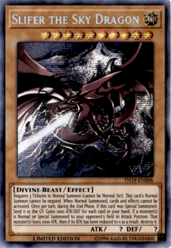 Yugioh Slifer the Sky Dragon TN19-EN008 Limited Edition Secret Rare Holo - NM - Image 1