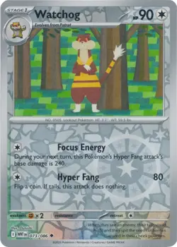 Watchog 073/086 Reverse Holo White Flare WHT English Pokemon Card NM - Image 1